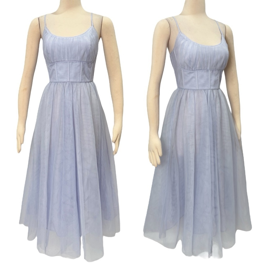 ZIMMERMANN Tulle Corset Bustier Sleeveless Cocktail Midi Dress Size Large 3 NEW - Picture 10 of 16